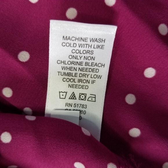 Maurices Pink Polka Dot Blouse - Picture 7 of 8
